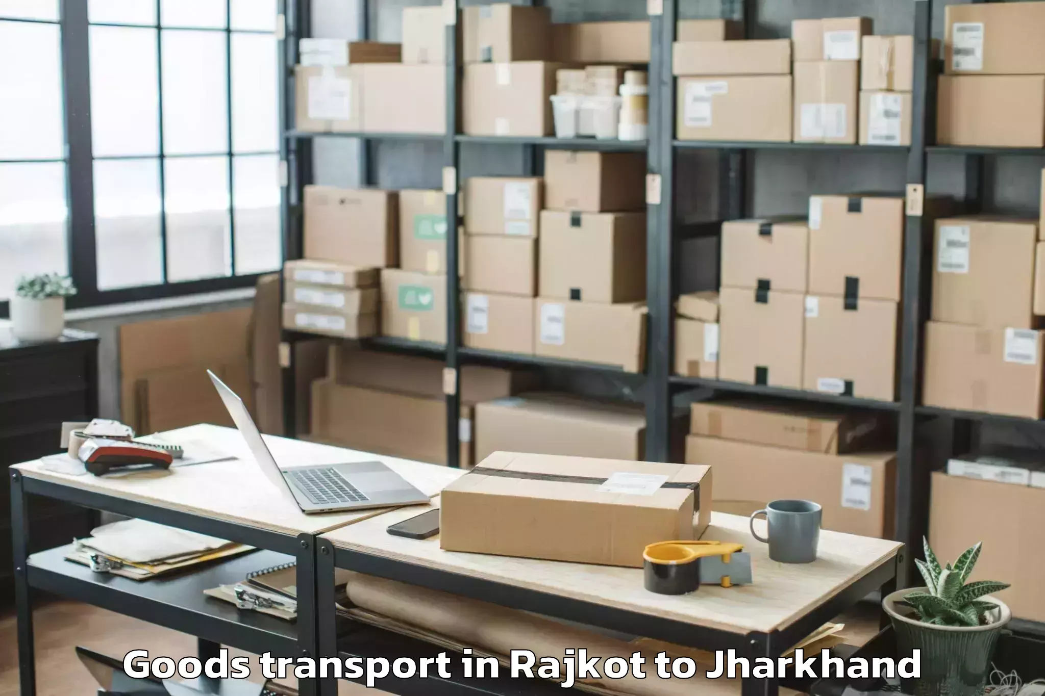 Leading Rajkot to Nilamber Pitamber University M Goods Transport Provider